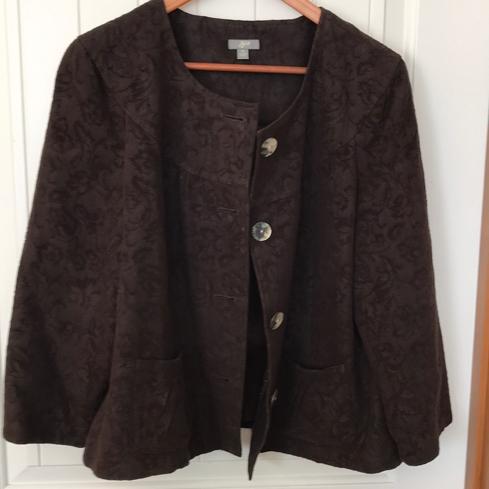 J Jill Damask Short Jacket size 12